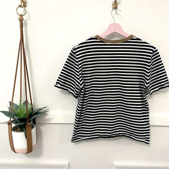 Zara St Tropez Discover the French Riviera Navy Stripe Tee Size S - Picture 5 of 5